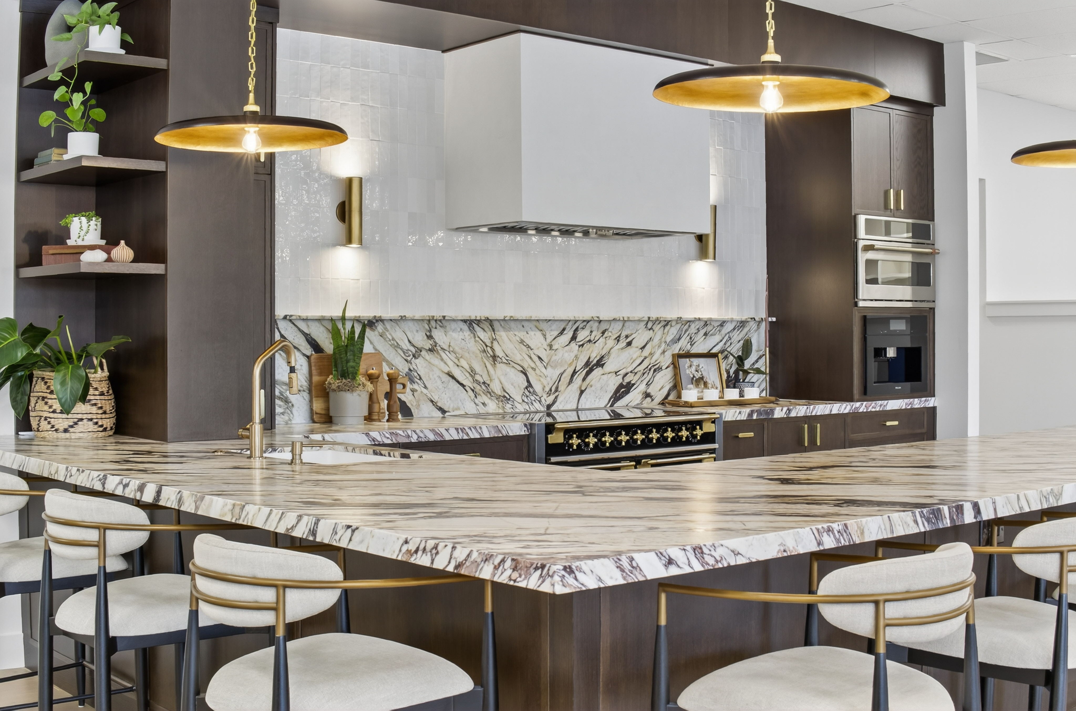 CR Floors showroom — bright kitchen cabinetry display, Arlington WA