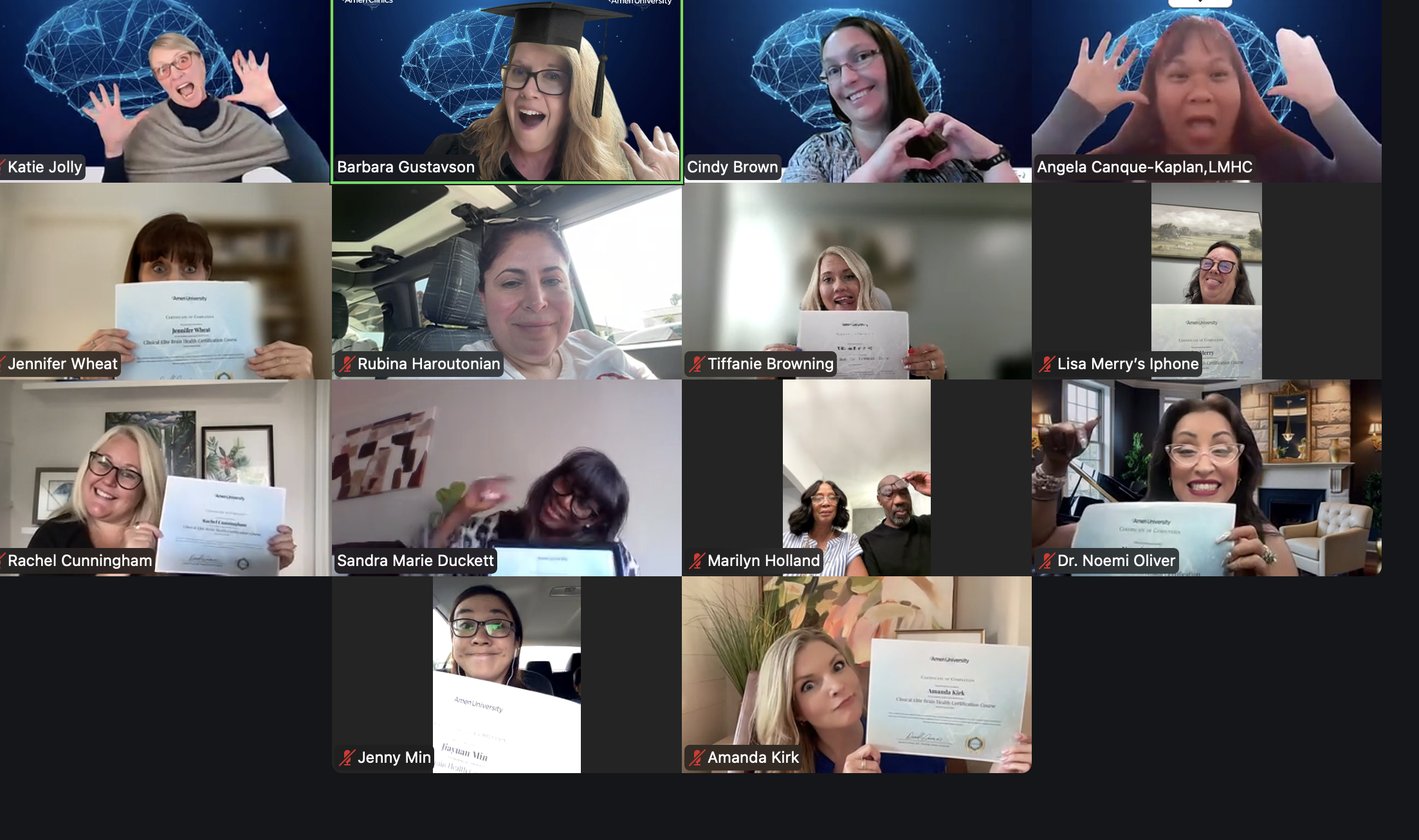 Student sharing their brain health coaching results