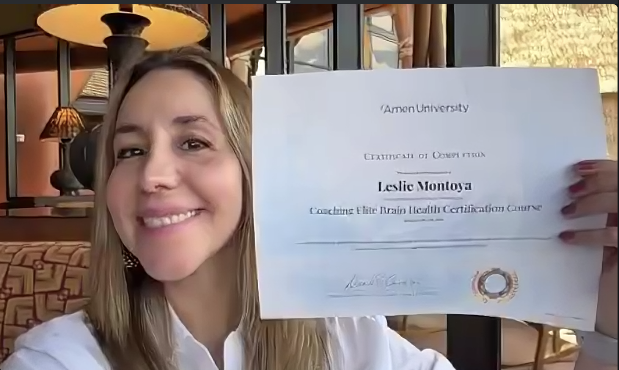 Student review of brain health coaching certification