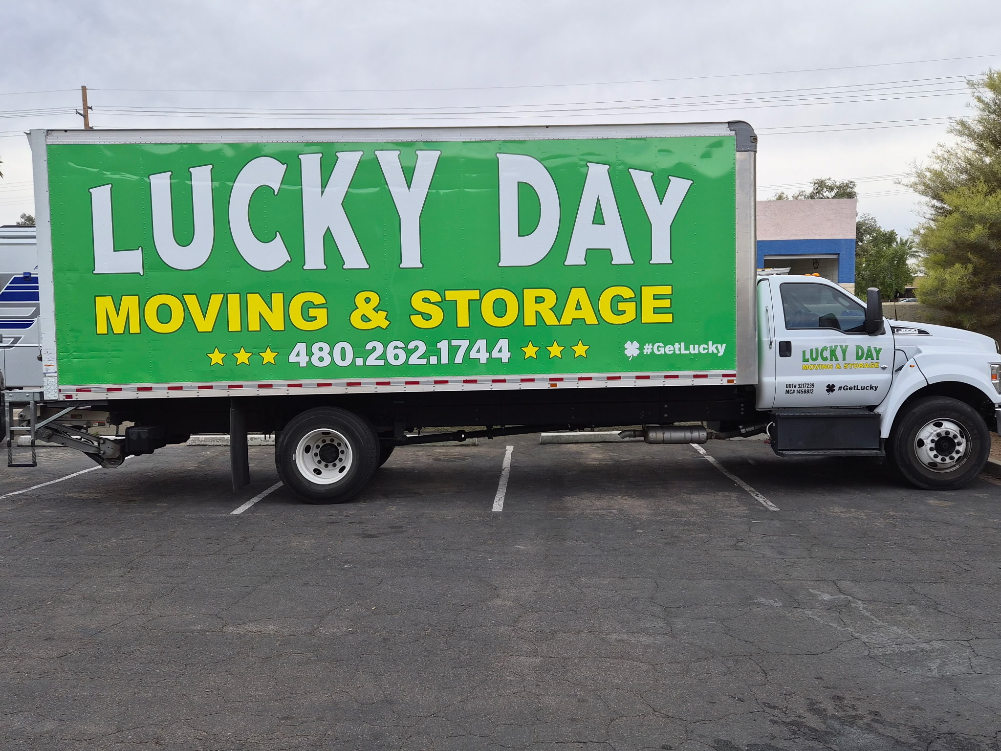 White moving truck on the road for a long-distance relocation