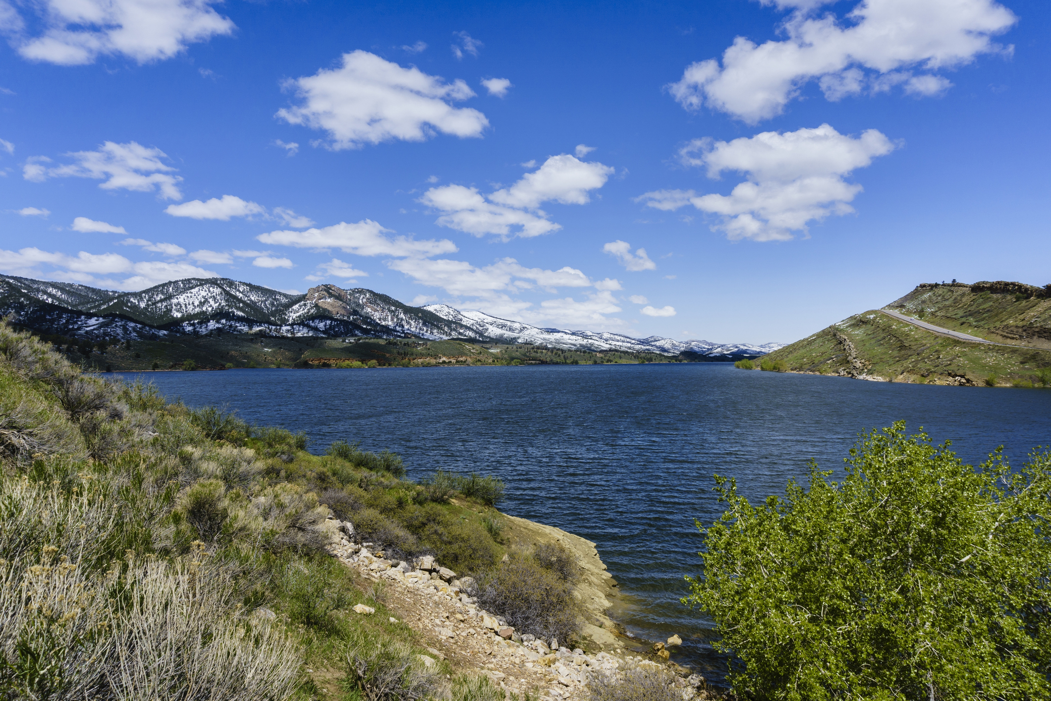 Rocky mountain river near water in Colorado