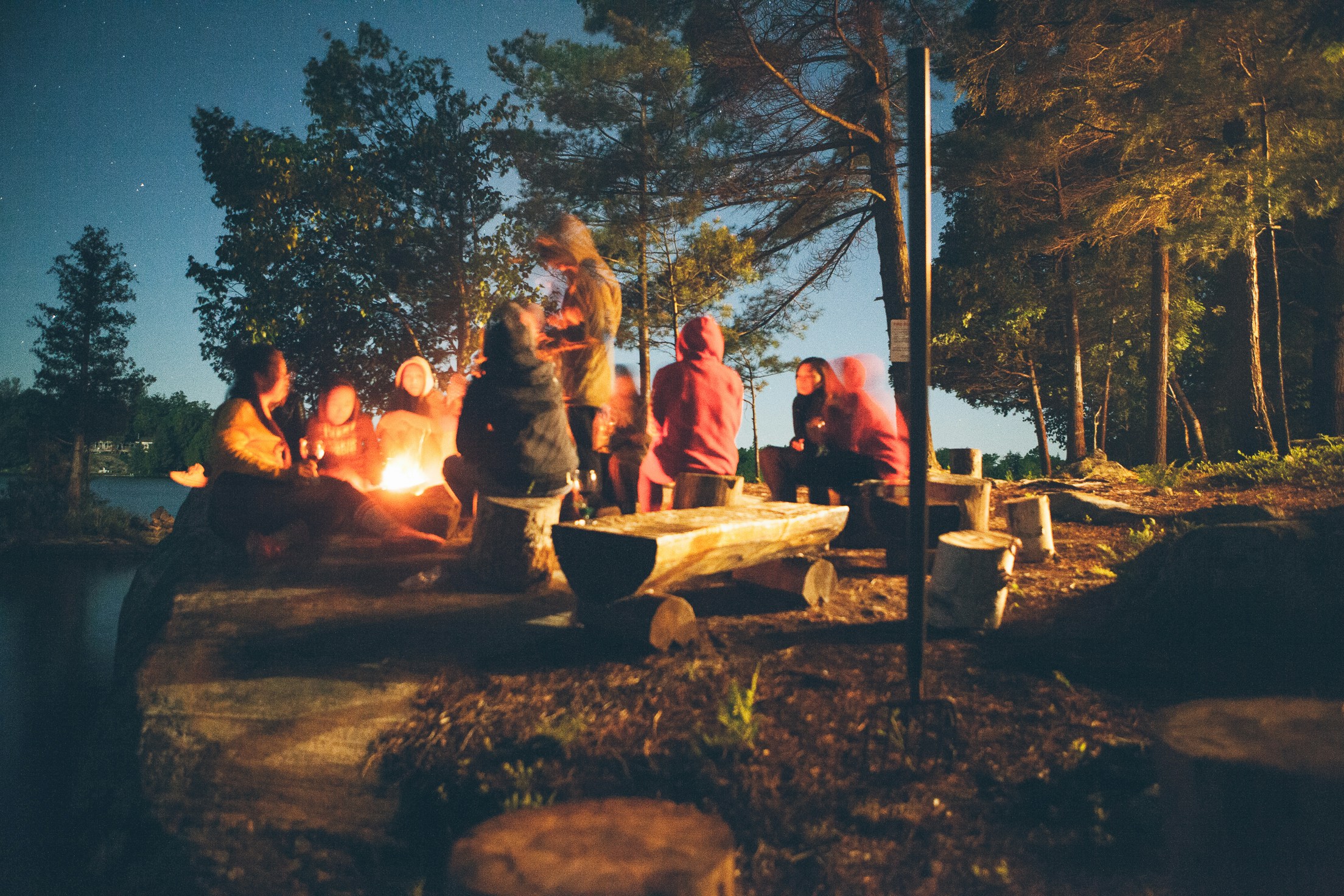 Community members sharing a warm, relational moment together