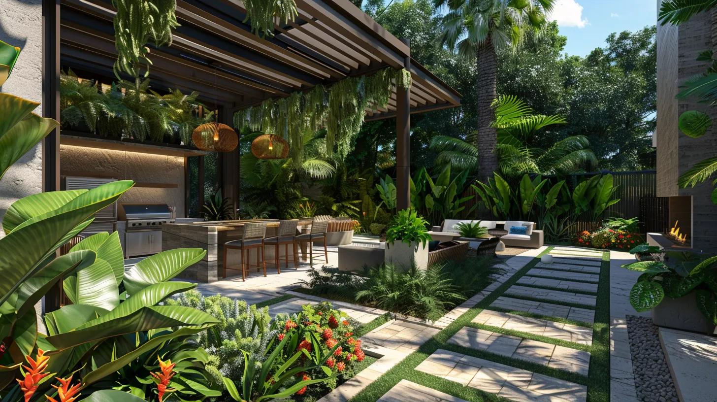 Swimming pool with surrounding paver patio