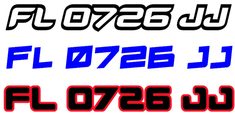 White and blue boat on water with registration numbers