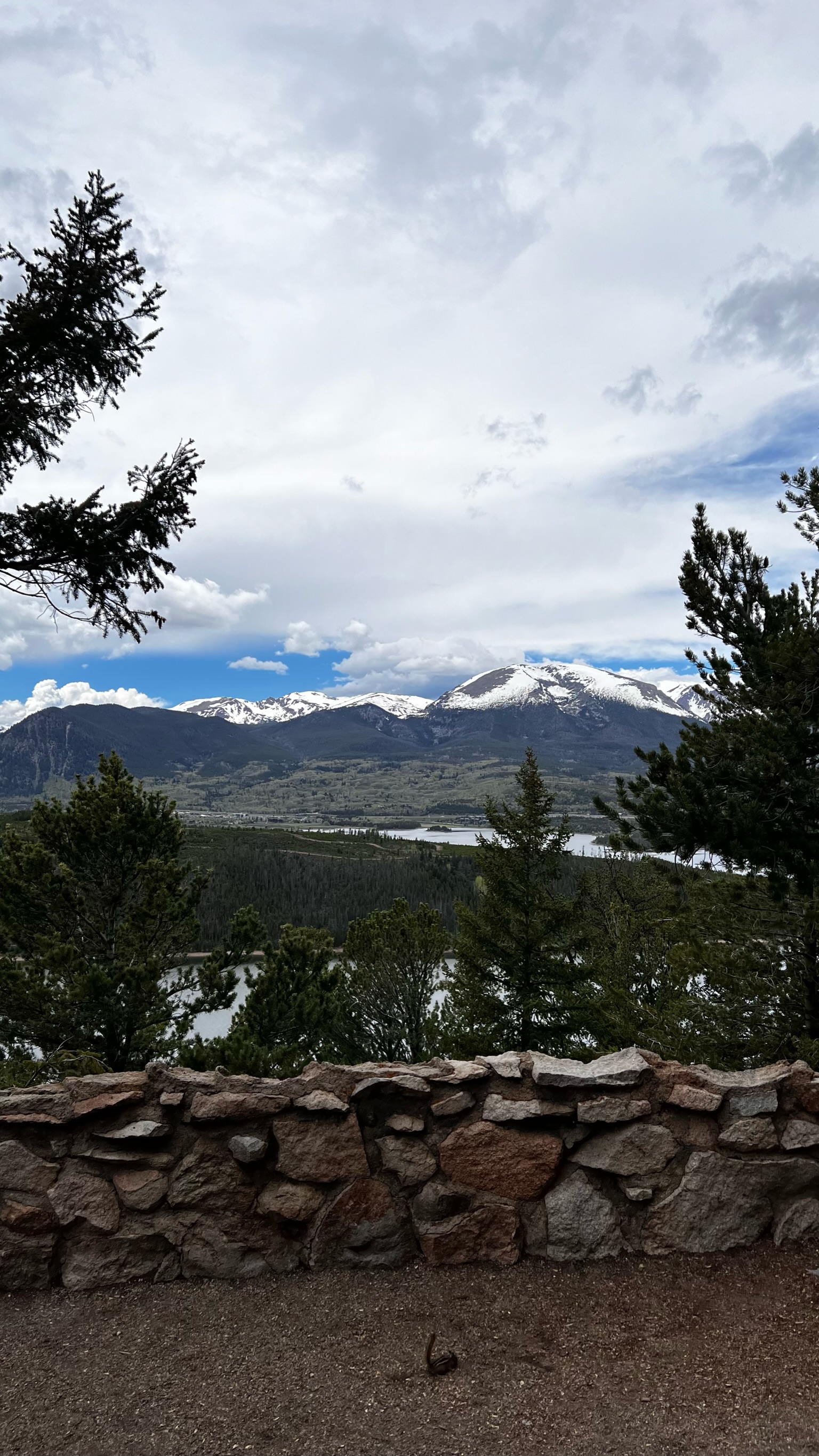 Snow-capped mountains with lush green trees and a body of water — the sacred landscape of Echoes of the Eternal Flame