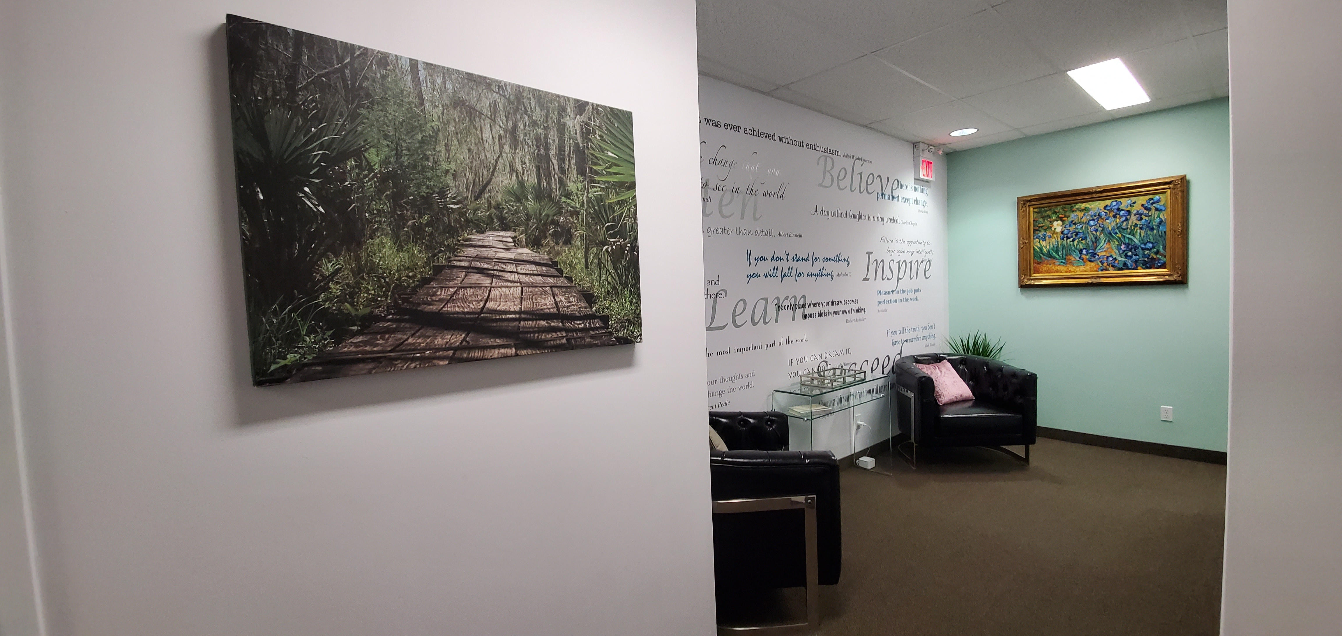 Calm, welcoming counselling office at Trickett Counselling in Guelph, Ontario