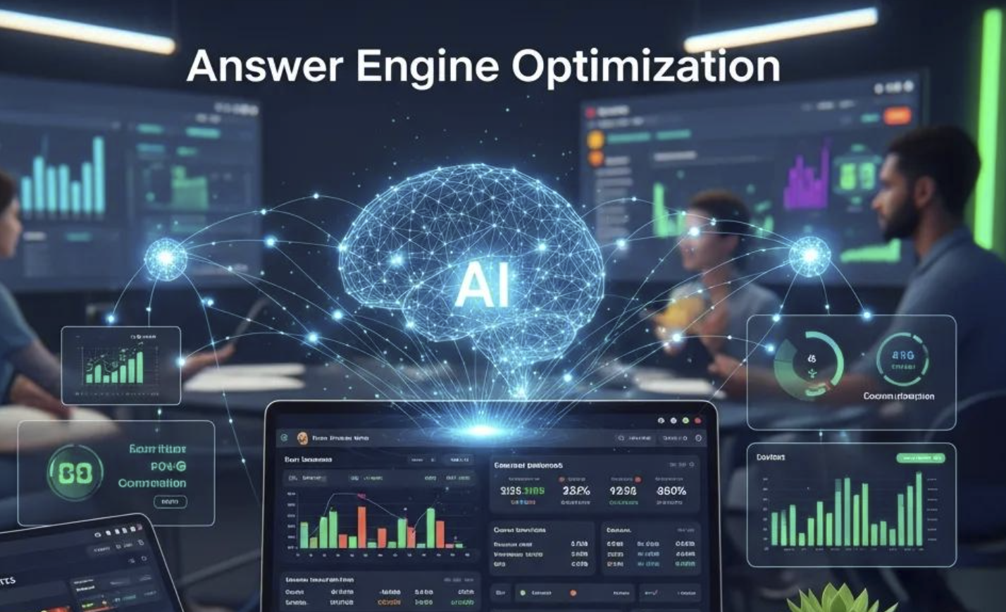 Two iGaming SEO specialists reviewing analytics on a computer screen