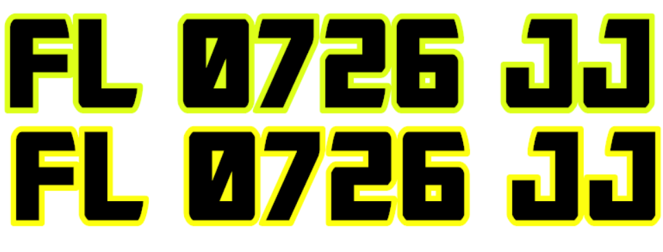 Hull identification number decal on boat transom